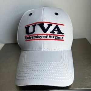 The Game UVA University of Virginia Hat White Snapback V-Sabre Logo Cotton Cap
